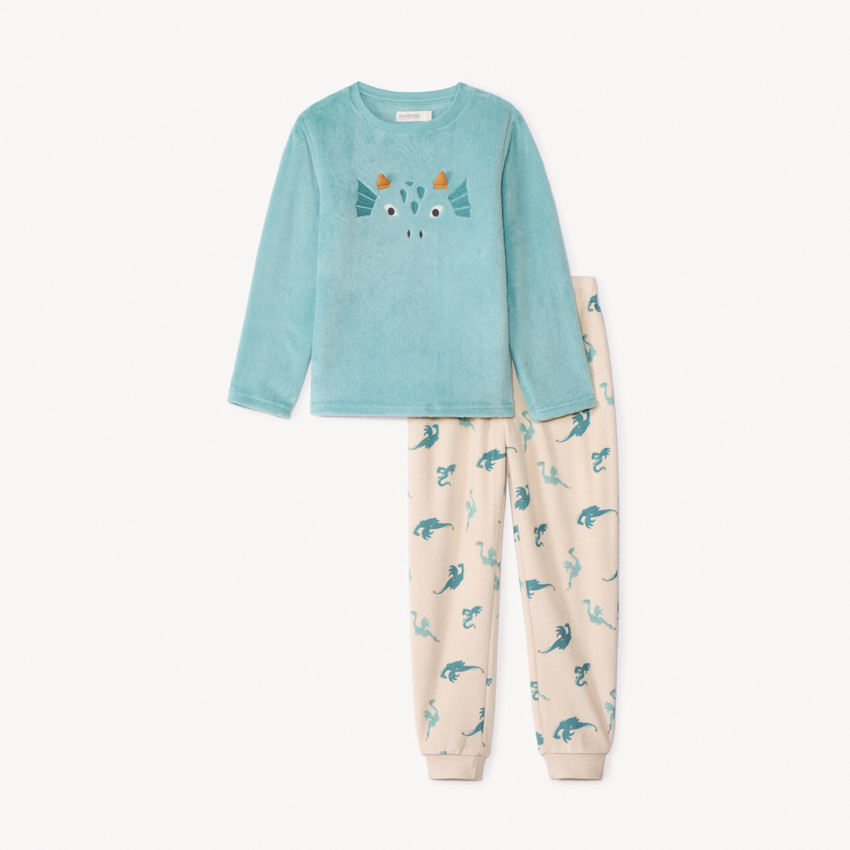 Set pyjama bi-matière motif dragon pour garçon 