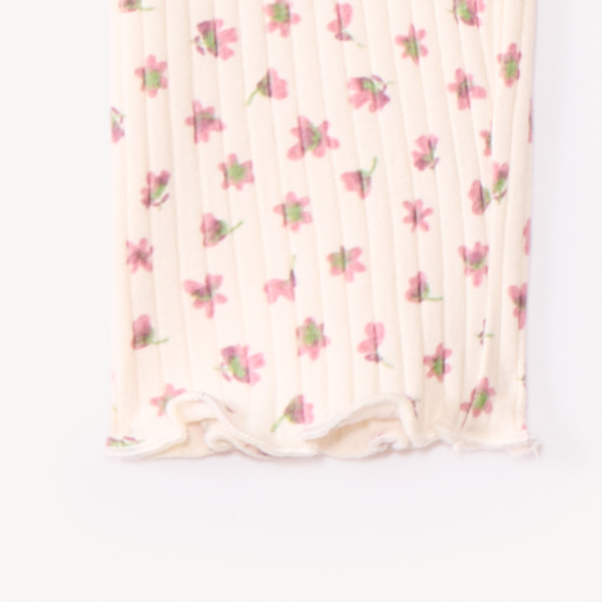 Caleçon long en maille côte imprimée fantaisie pour fille  