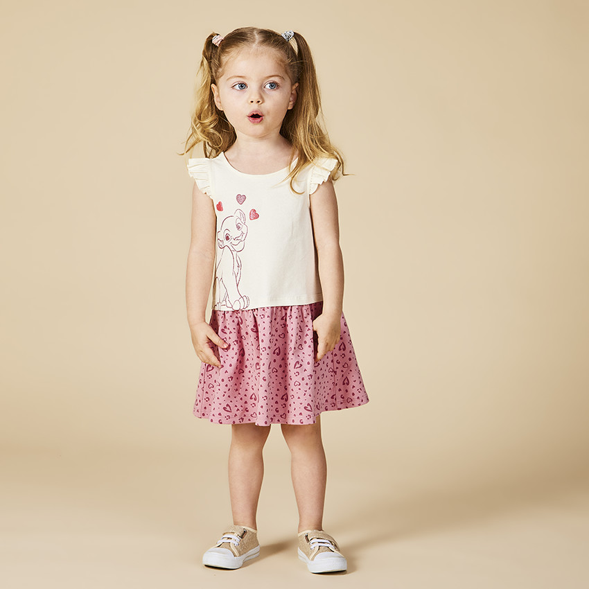 Vestido efecto 2 en 1 Nala Disney con lentejuelas mágicas para niña 