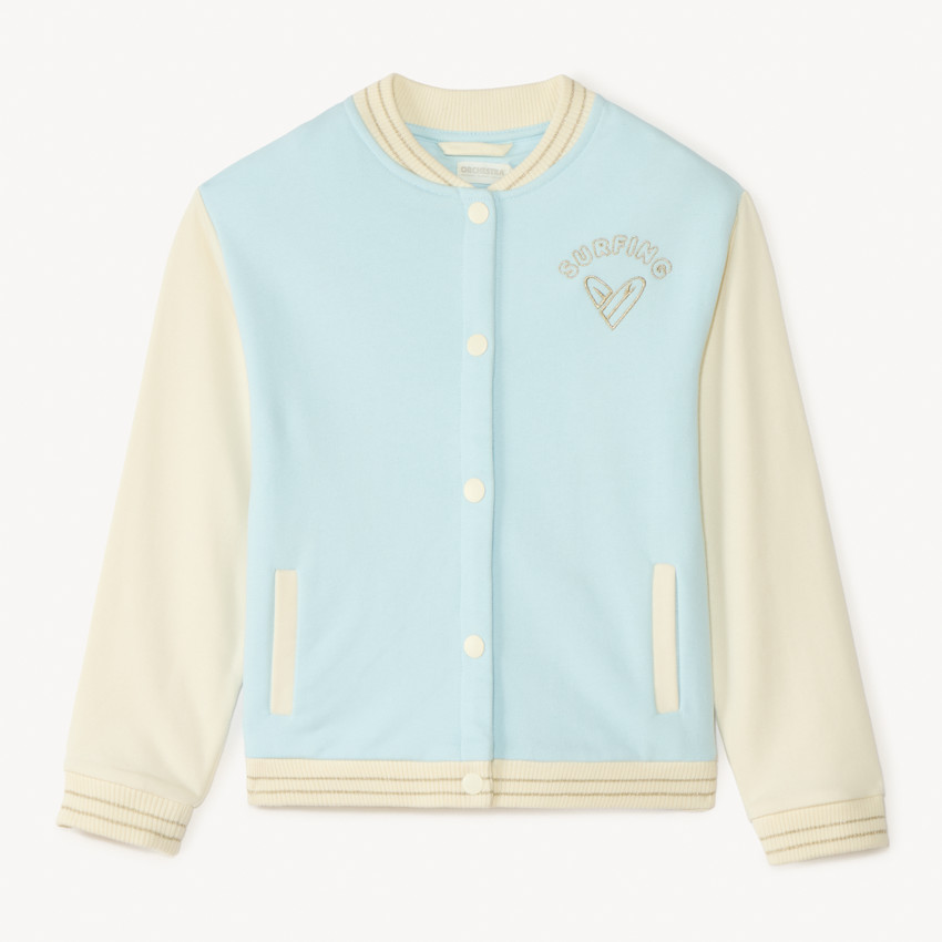 Chaqueta teddy con inscripción 3D para niña 