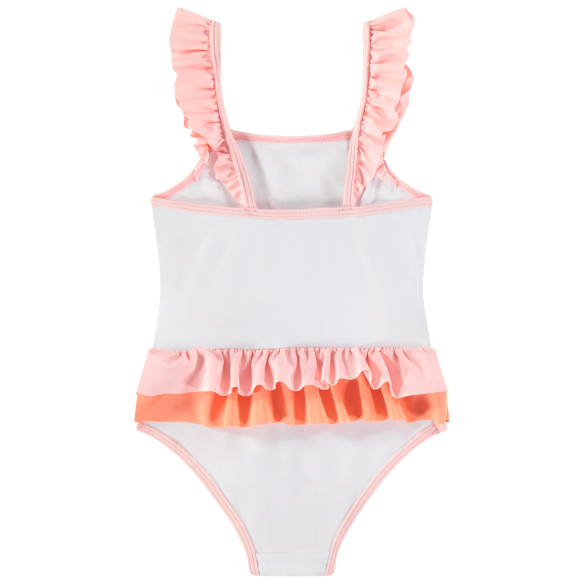 Bañador  con volante print fraise 