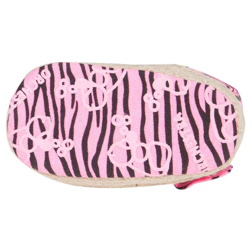 Nu-pieds roses imprimé zèbre  