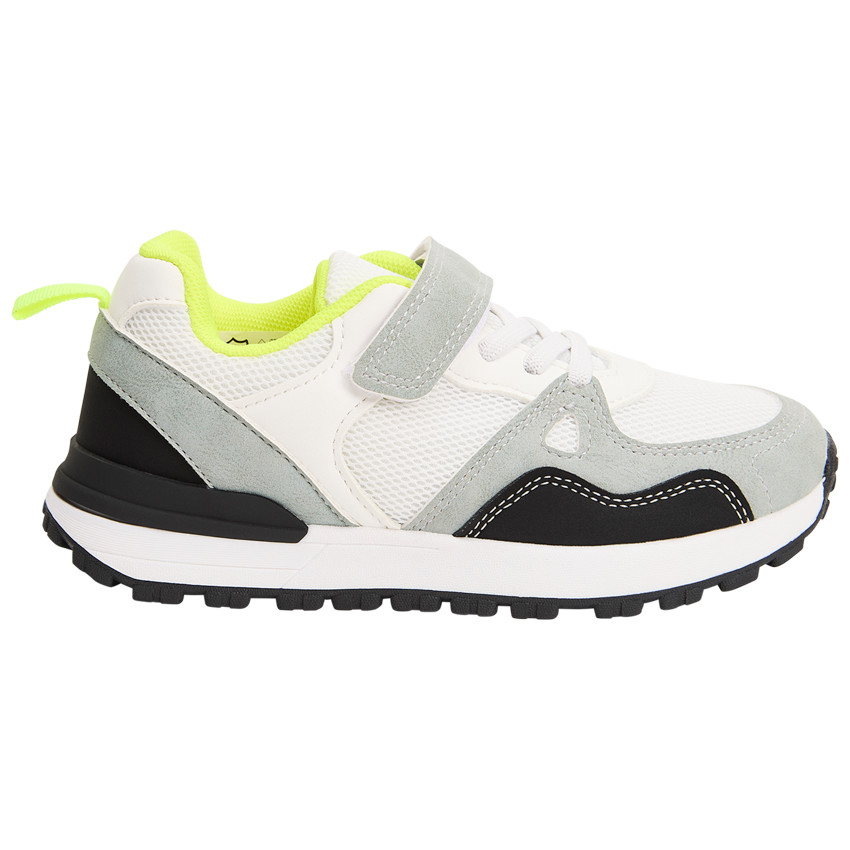 Zapatillas deportivas con cordones elásticos y velcro para niño 