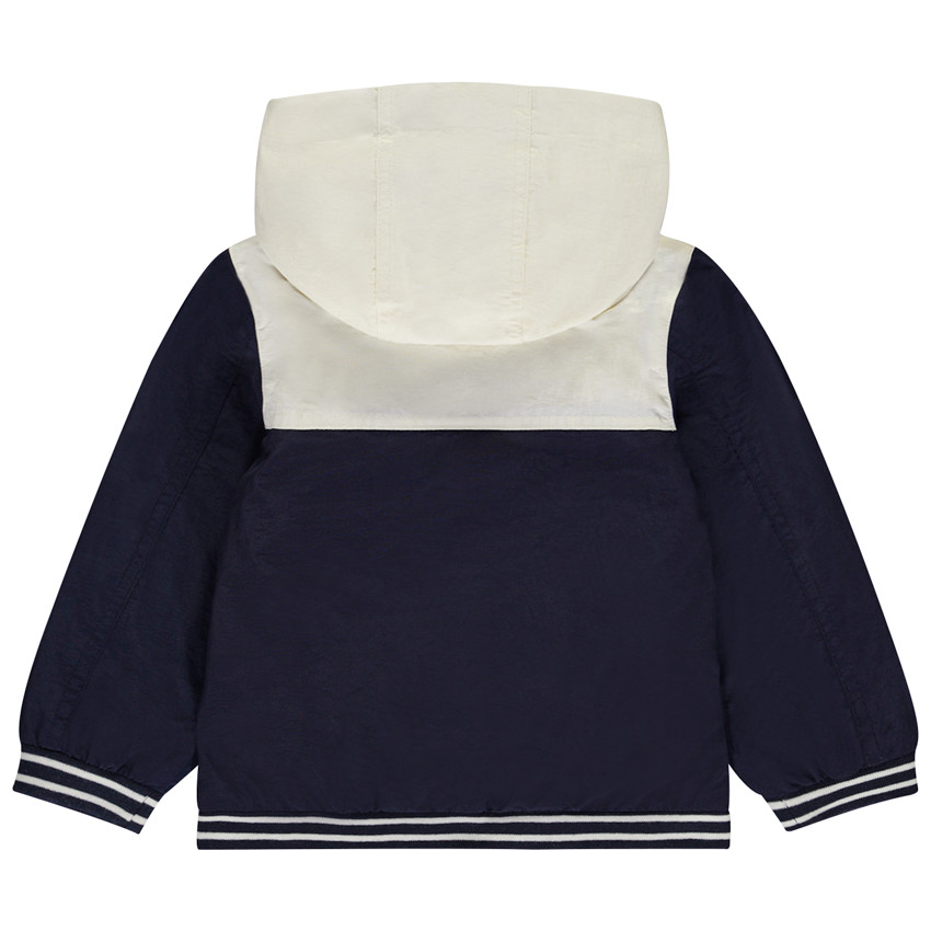 Chubasquero efecto colorblock con capucha para bebé niño 