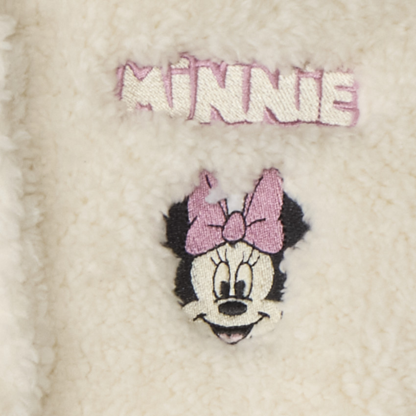 Gilet molleton à col teddy avec badge Minnie Disney pour fille  