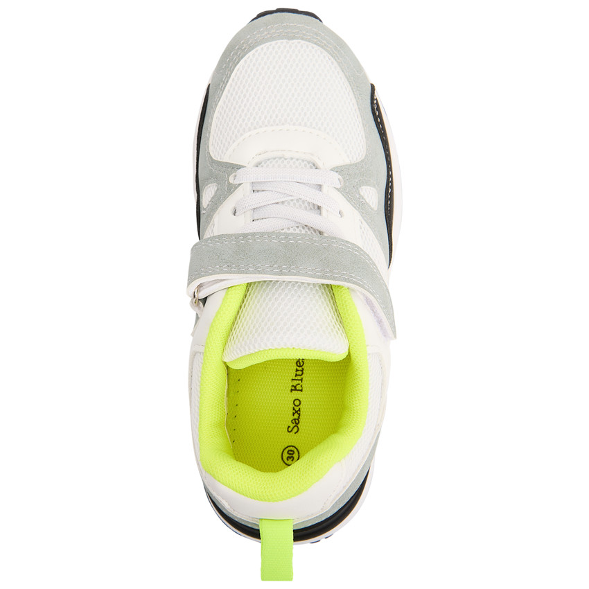 Zapatillas deportivas con cordones elásticos y velcro para niño 