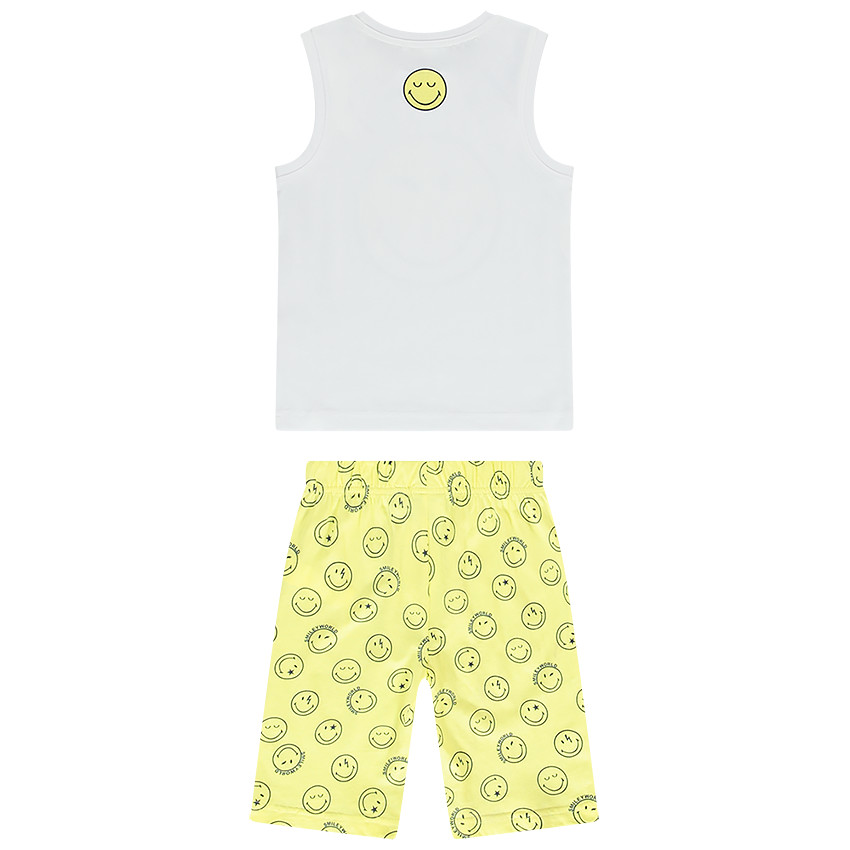 Pijama de 2 piezas con tirantes y short SmileyWorld para niño 