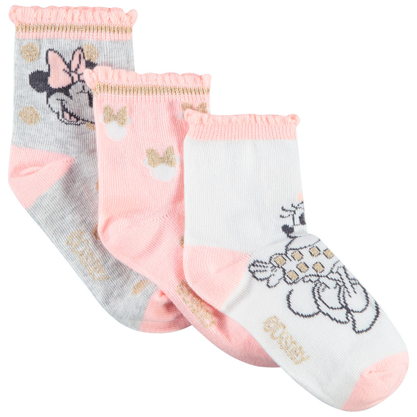 Pack de 3 pares de calcetines Minnie Disney 