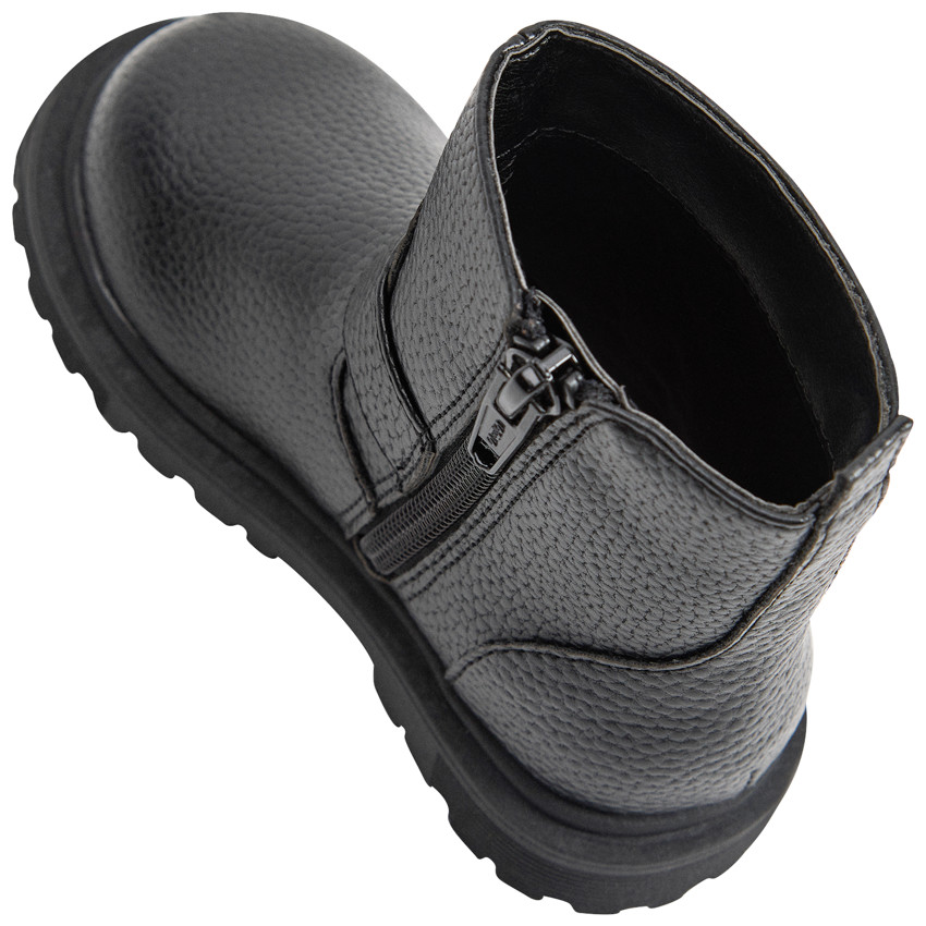 Botines de efecto cuero con hebilla y estampado de corazones para bebé niña 