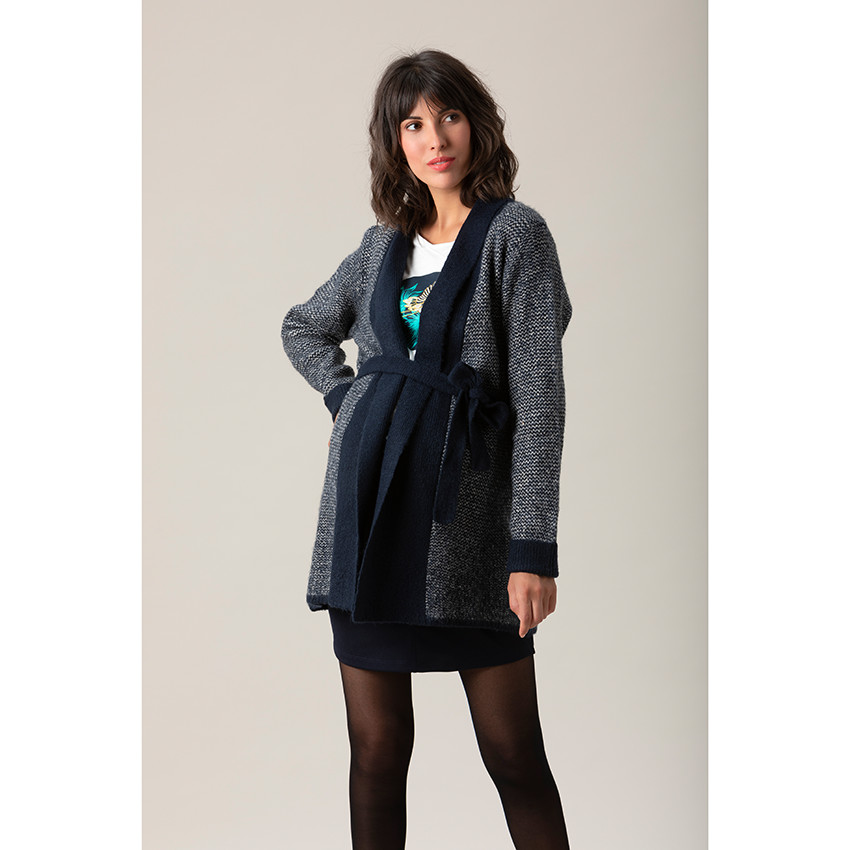 Chaqueta de premamá de punto sin botones 