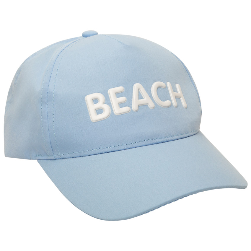 Gorra con mensaje en relieve de goma niño 