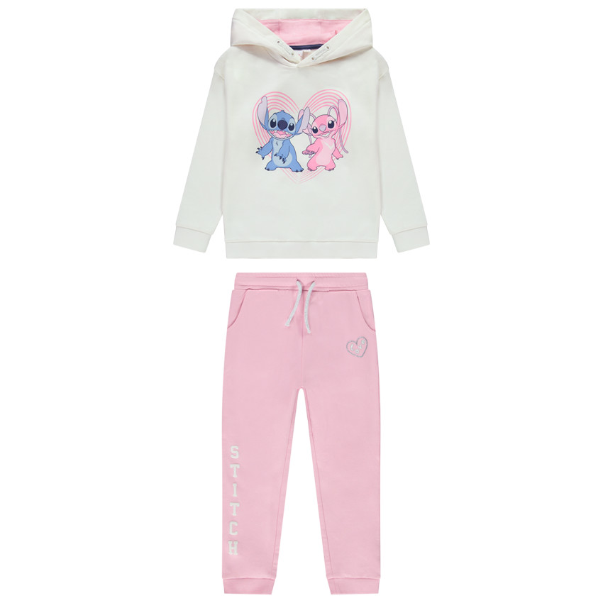 Conjunto de chándal de felpa Stitch & Angel Disney para niña 