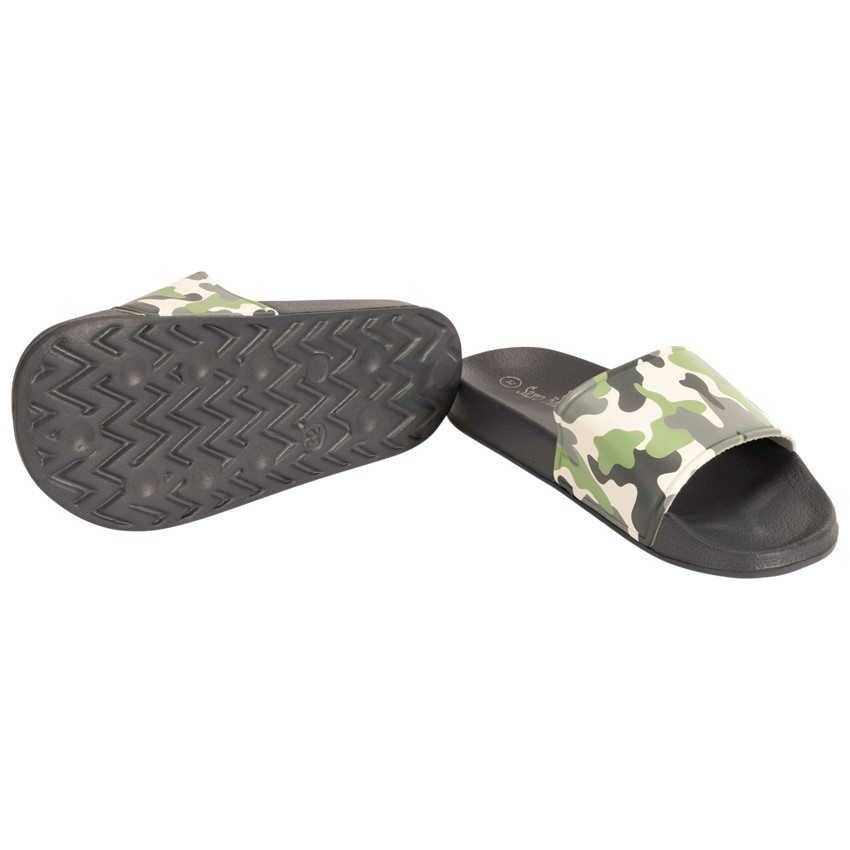Mules con correa estampado camuflaje para niño con tira según la edad 