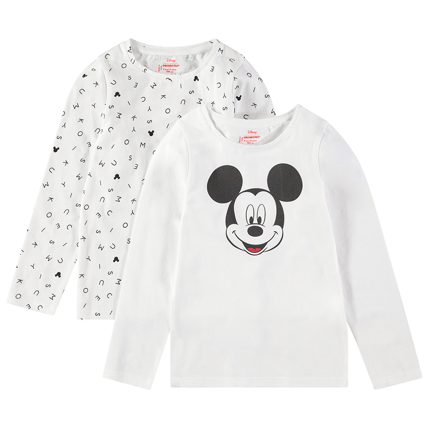 Juego de dos camisetas interiores de manga larga con estampado de Mickey de Disney 
