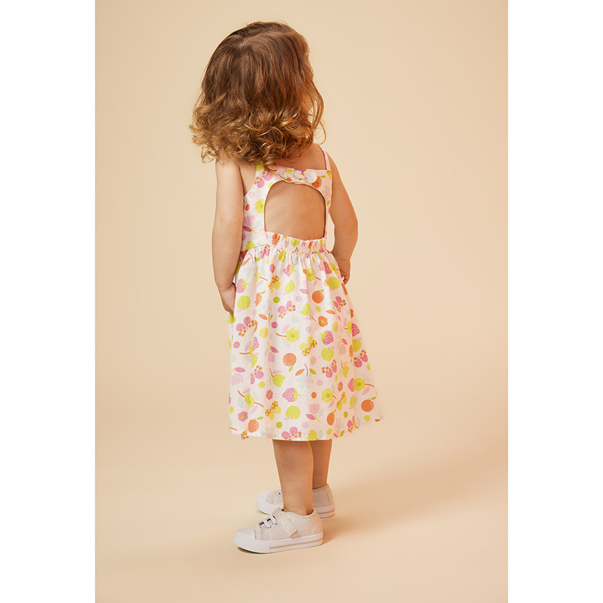 Vestido de tirantes estampado fantasía para niña bebé 