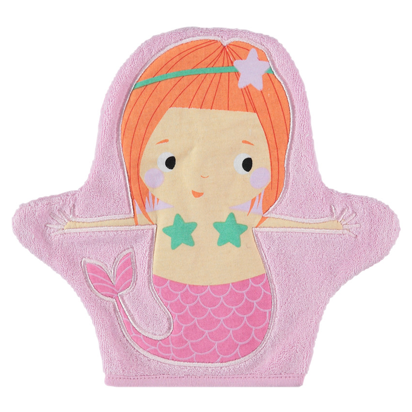 Guante de baño tipo marioneta con forma de fantasía 