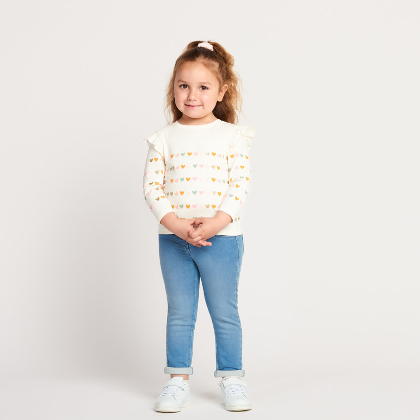 Jeans slim con bolsillos en forma de gato para bebé niña 