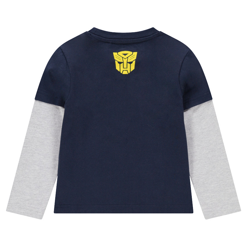Camiseta de manga larga de efecto 2 en 1 con estampado de ©Transformers 