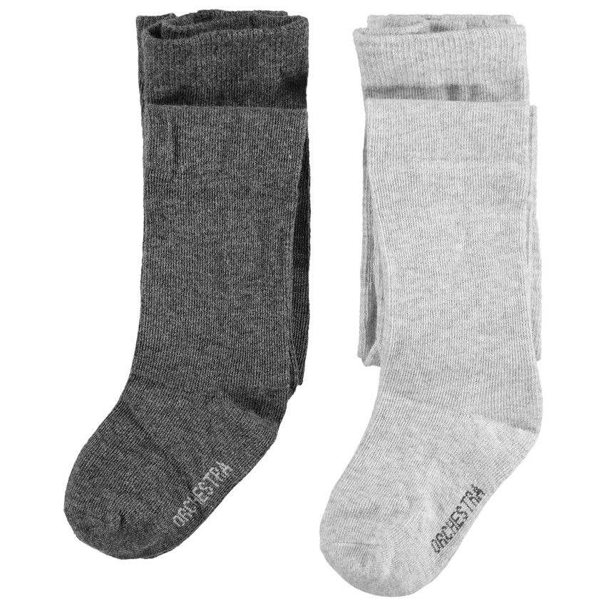 Pack de 2 medias gruesas rojas/gris jaspeado Main Pack de 2 medias gruesas rojas/gris jaspeado