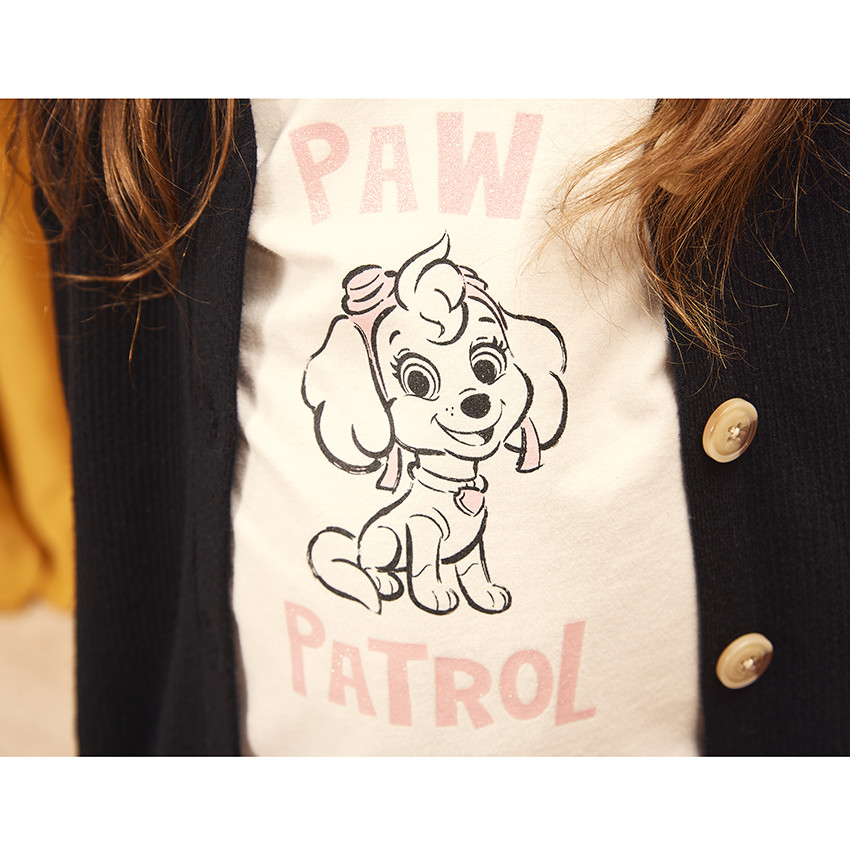Camiseta de manga larga de jersey estampada Patrulla Canina para niña 