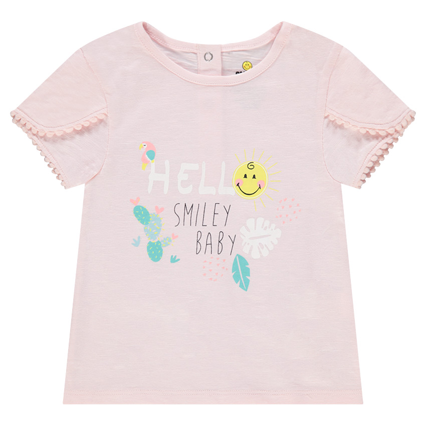 Camiseta de algodón ecológico con estampado de ©Smiley 