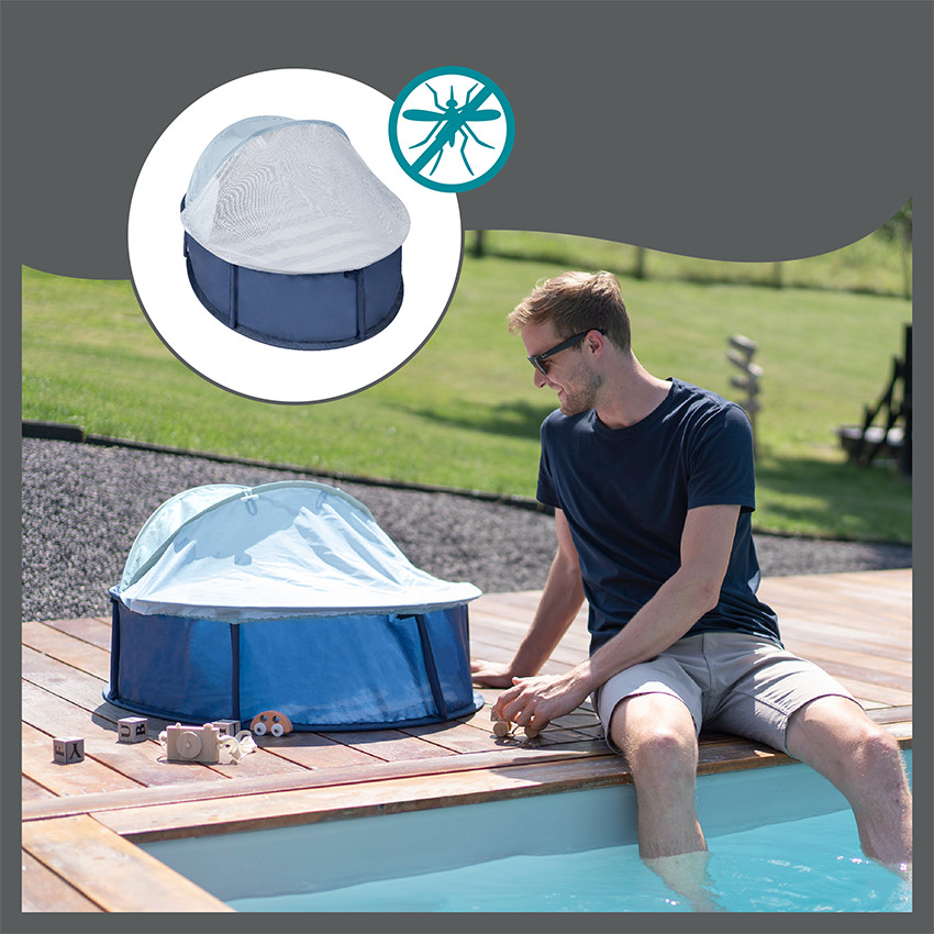 Zona de juegos portátil para bebé Babyni anti-UV - Rayas marineras 