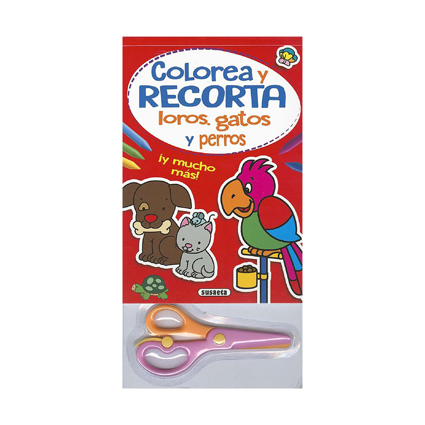 Libro para colorear y recortar "Loros, gatos y perros" +5 años  Additional Libro para colorear y recortar "Loros, gatos y perros" +5 años