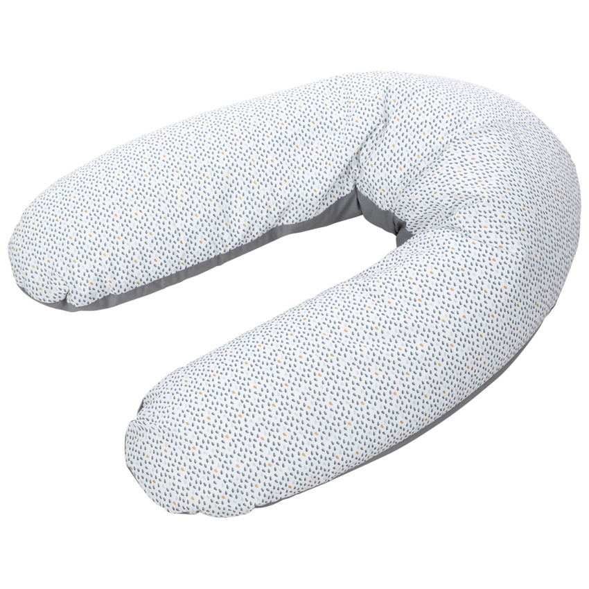 Cojín de lactancia con funda estampada de nubes 160 cm 