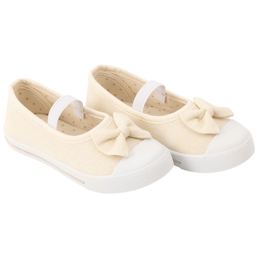 Zapatos de lona con lazo y correa para bebe nina SAXO BLUES