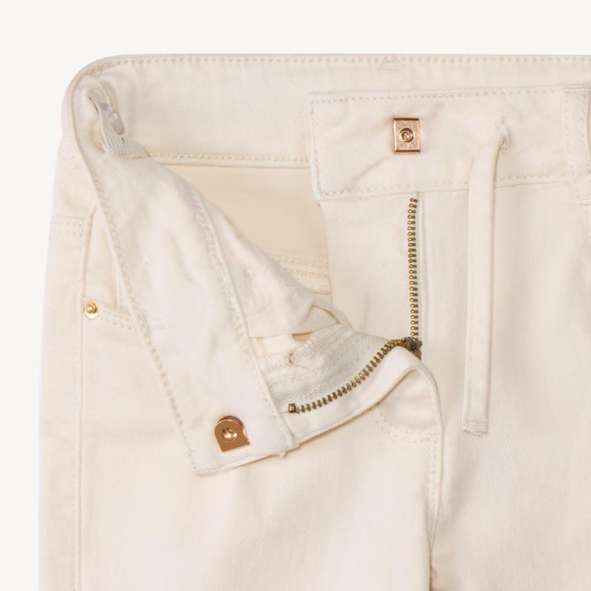 Vaquero ancho liso con cordón para niña 