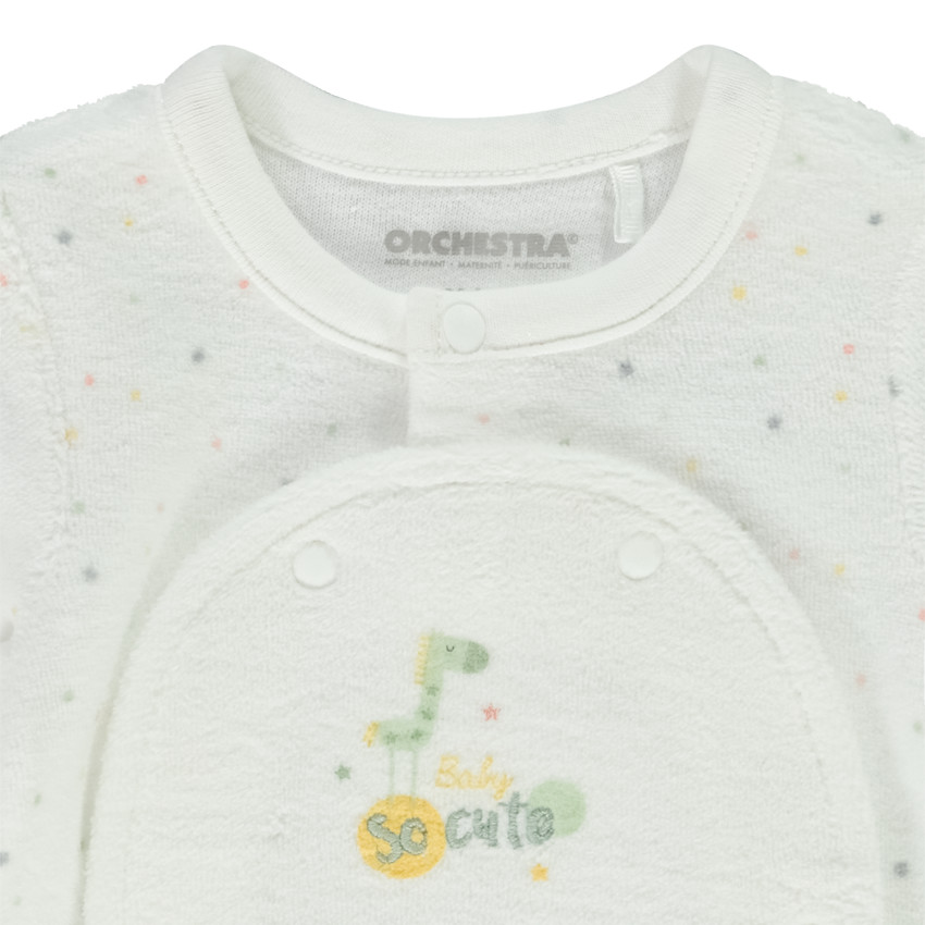 Pelele de terciopelo con estampado de lunares para bebé prematuro 