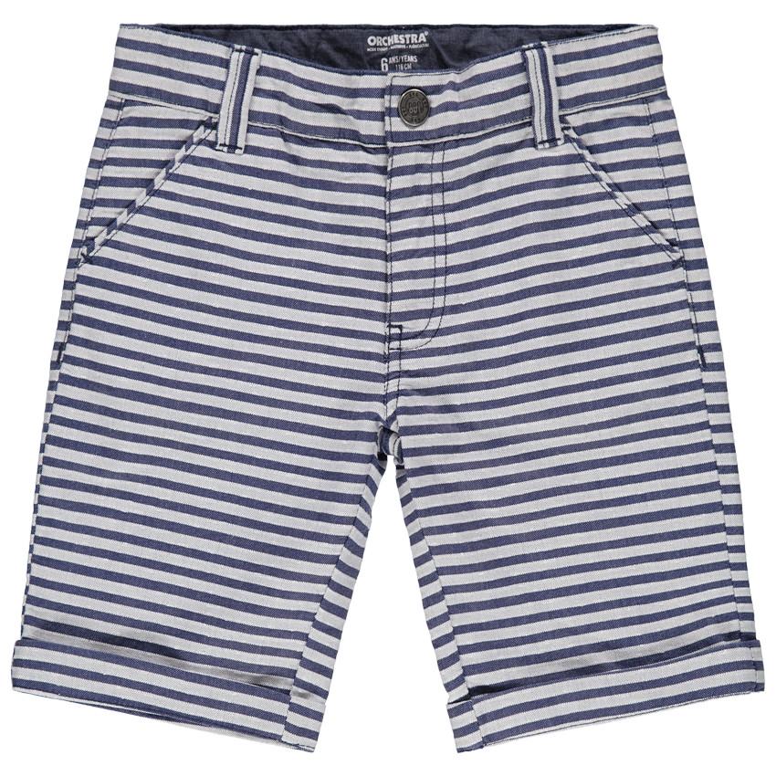 Bermudas de rayas de tela 