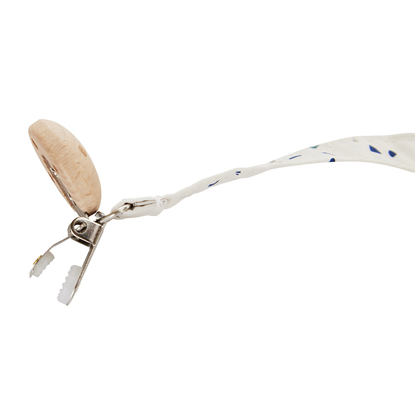 Sujetachupetes de madera con clip gráfico 