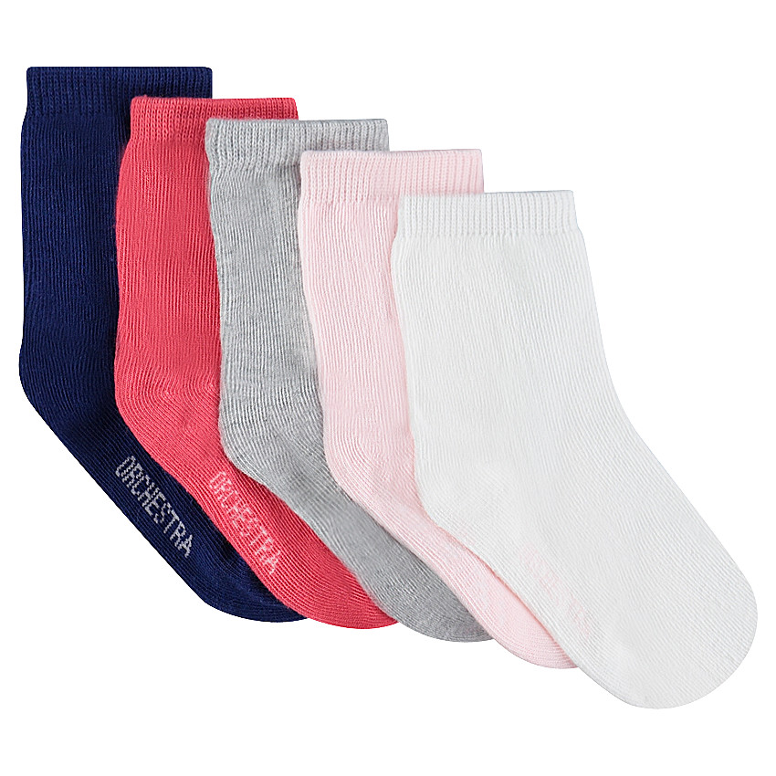 Juego de 5 pares de calcetines lisos 