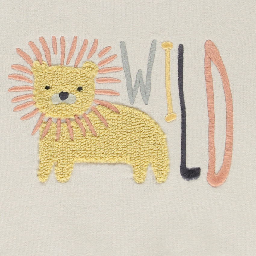 Sudadera de felpa con bordado de rizo para bebé niño 