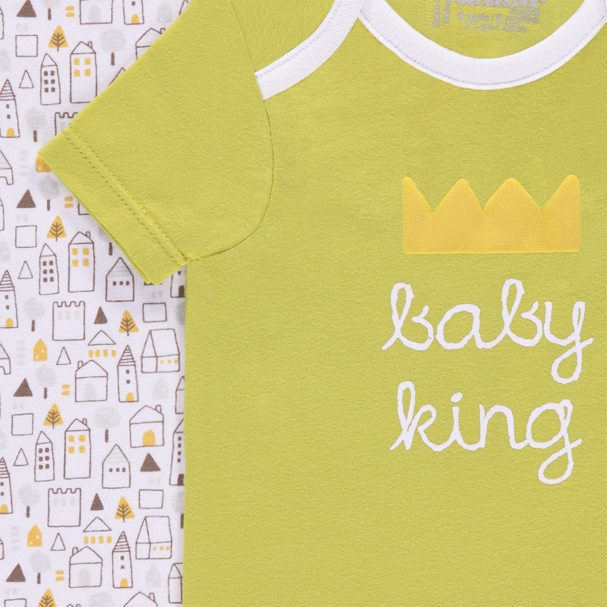 Pack de 7 bodies de jersey de manga corta con dibujos de fantasía 