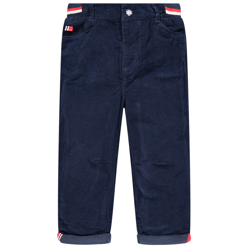 Pantalón de terciopelo con forro de punto y cintura elástica 