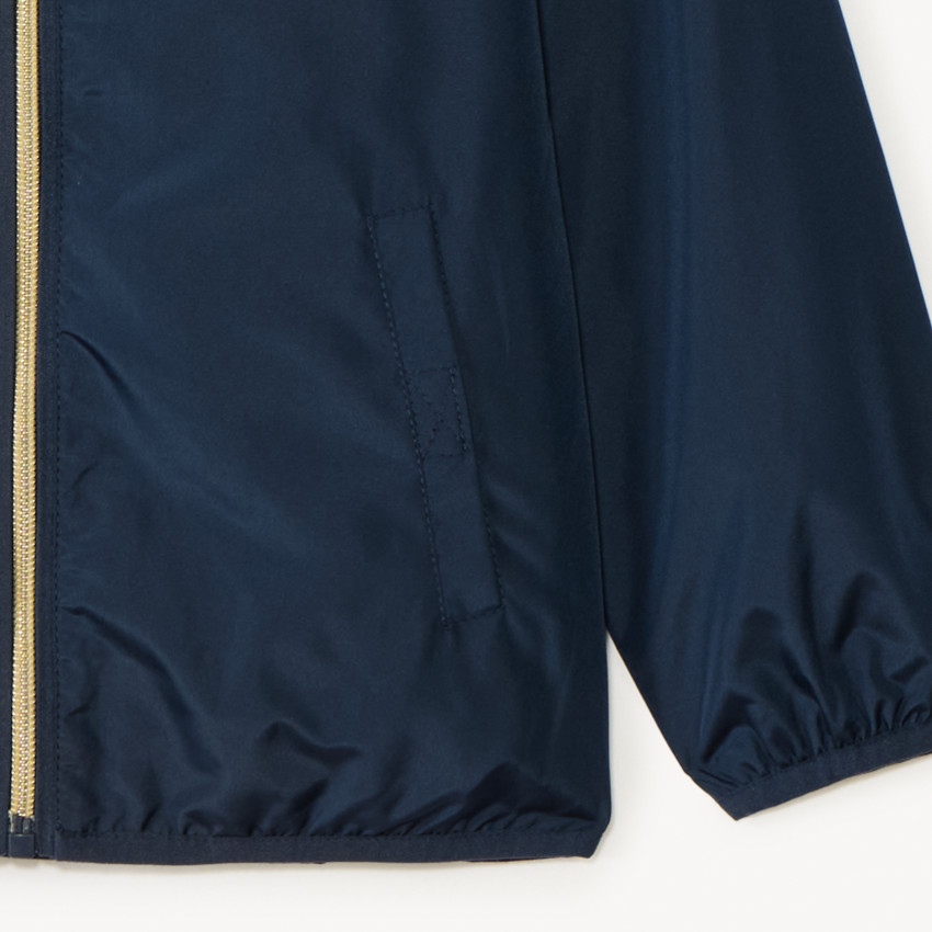 Cortavientos con capucha de tela impermeable para niña 