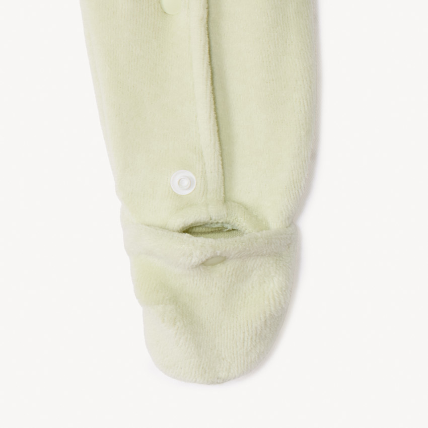 Pelele de terciopelo con parche de globo aerostático para bebé prematuro 