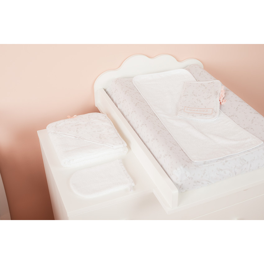 Housse de matelas à langer en satin de coton Le jardin de Lila  Additional Housse de matelas à langer en satin de coton Le jardin de Lila