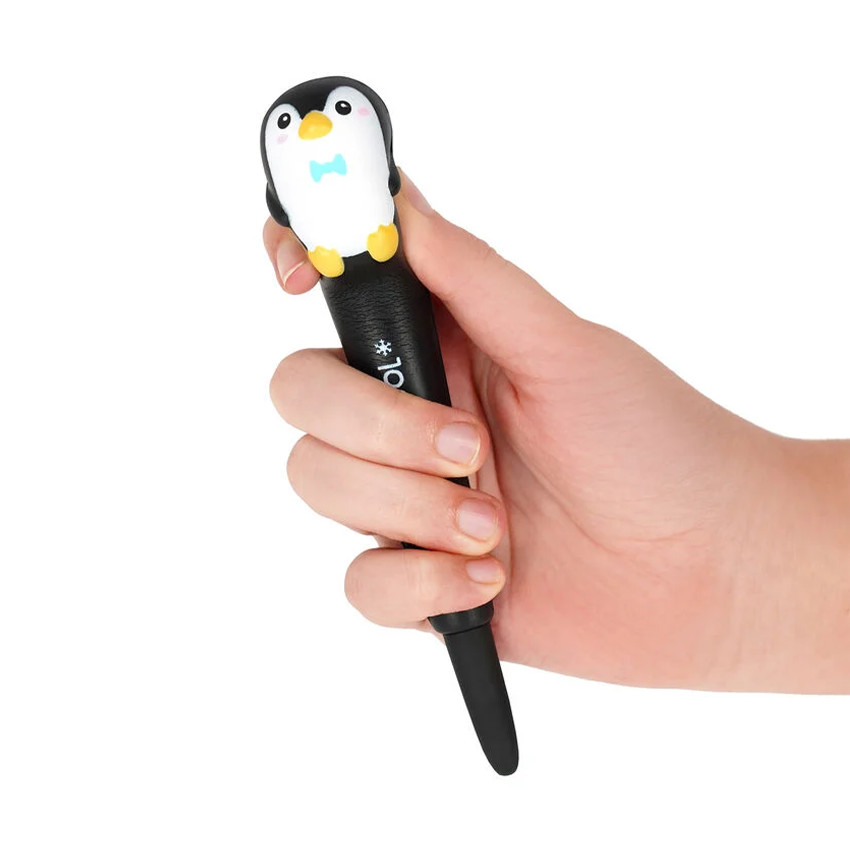 Bolígrafo gel antiestrés Squeezies pingüino tinta negra 