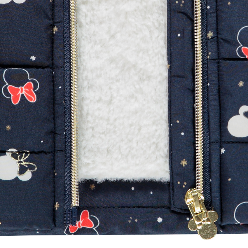 Chaleco acolchado print Minnie Disney y forro sherpa 