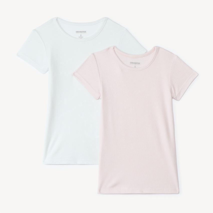 Lote de 2 camisetas de manga corta térmicas para niña 