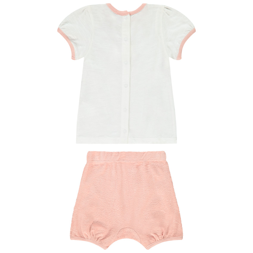 Conjunto camiseta estampada de conejo + bermuda para bebé niña  Additional Conjunto camiseta estampada de conejo + bermuda para bebé niña