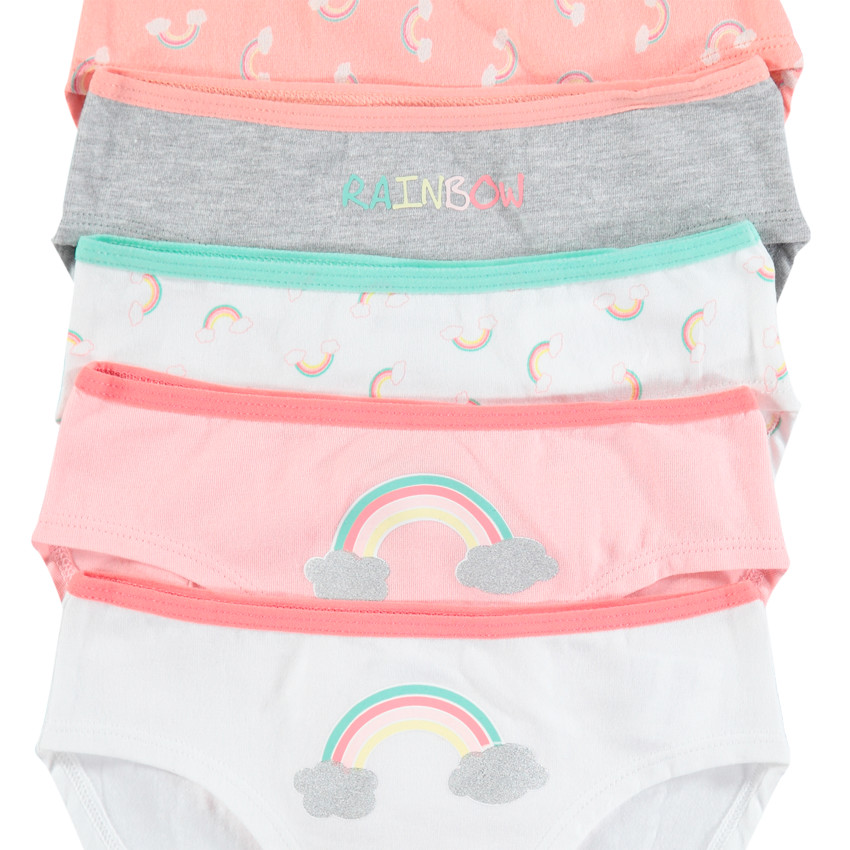 Juego de 5 braguitas de algodón con dibujos estampados 