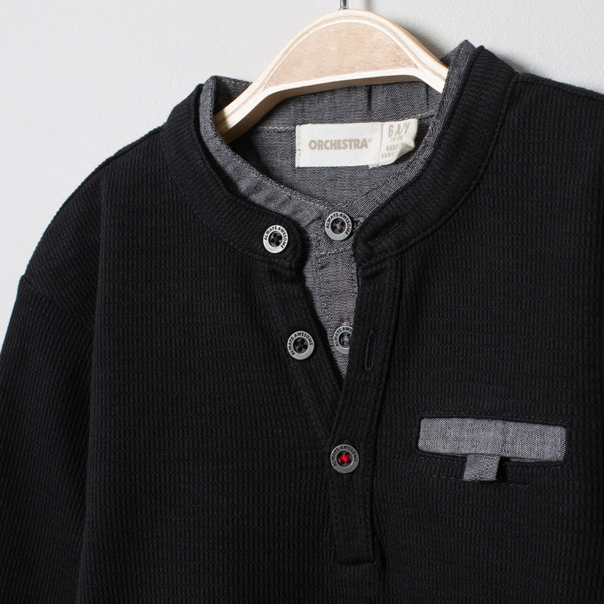 Camiseta de manga larga efecto  2 en 1 con detalles en chambray  Additional Camiseta de manga larga efecto  2 en 1 con detalles en chambray