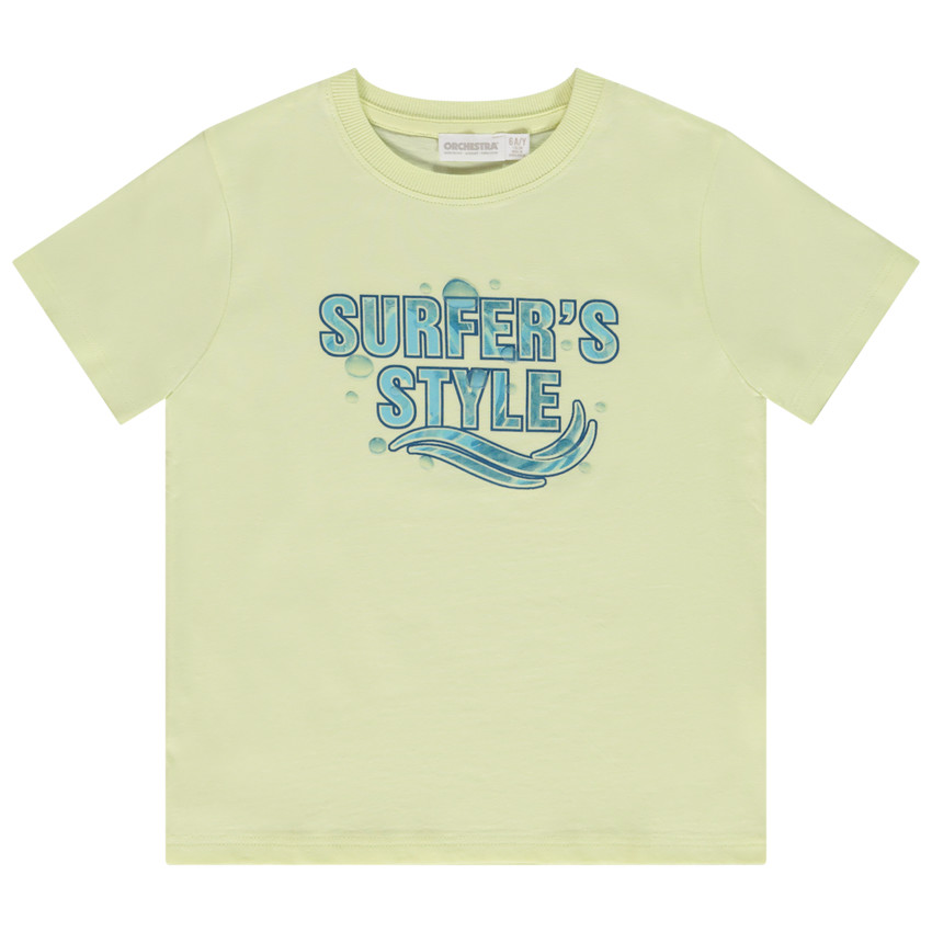 Camiseta manga corta estampado acuático para niño 