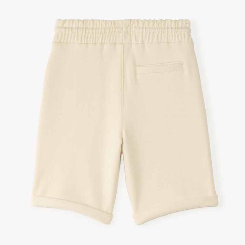 Bermudas de felpa piqué unicolor para niño 