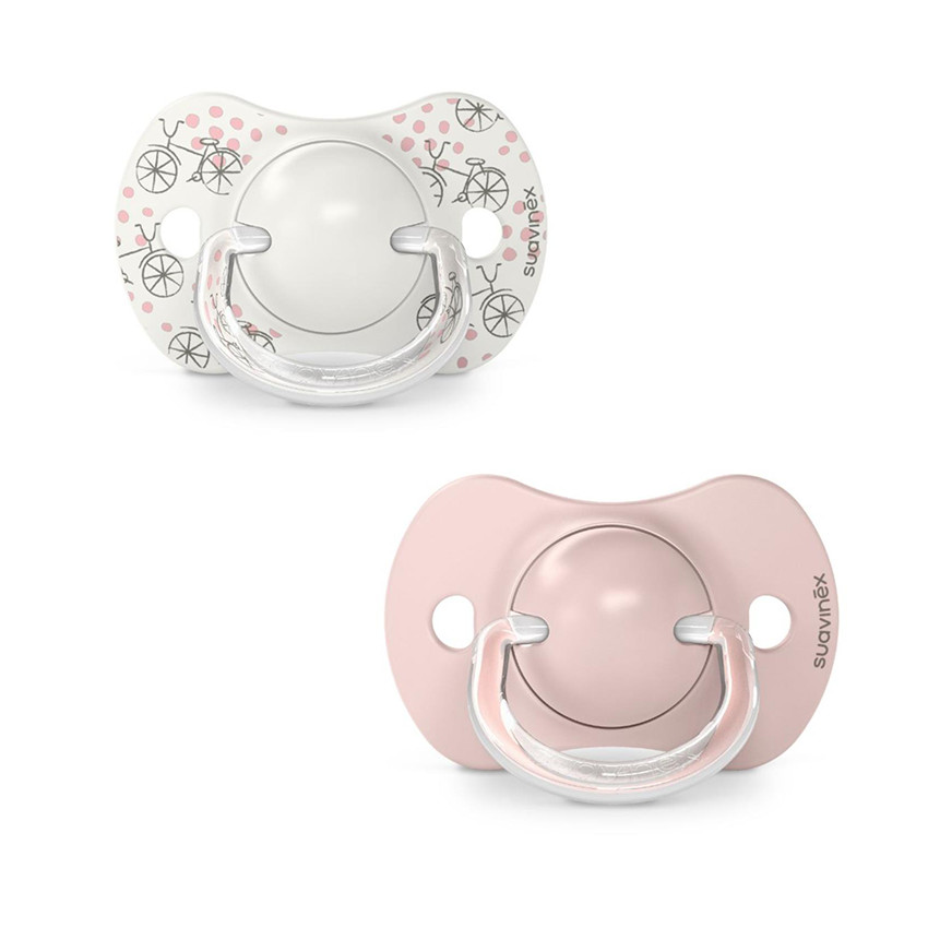 Pack 2 chupetes de silicona SX Pro 0-6M Walk in the park rosa 