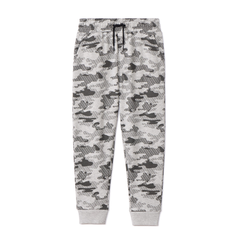 Pantalón jogging de felpa con estampado de camuflaje para niño 